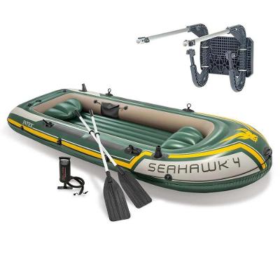 Bote Inflável Intex Seahawk 4 Pessoas 400 Remo Suporte Motor