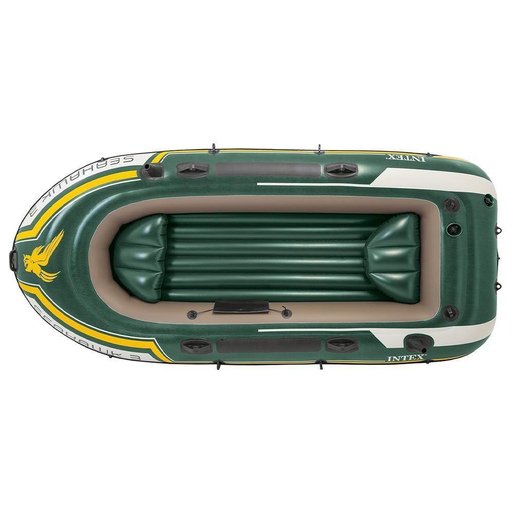 Bote Inflável Seahawk 3 Pessoas 360kg Remos Bomba Intex - 3