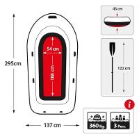 Bote Inflável Seahawk 3 Pessoas 360kg Remos Bomba Intex - 5