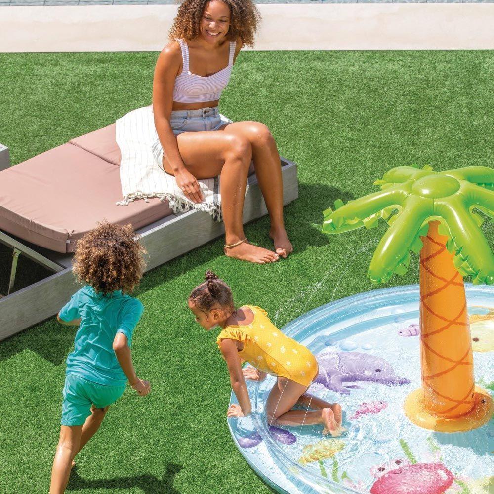 Piscina Inflável Infantil Spray Palmeira 166l Com Pulverizador De água Intex - 2