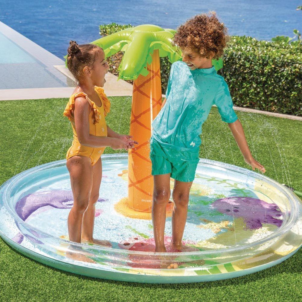 Piscina Inflável Infantil Spray Palmeira 166l Com Pulverizador De água Intex - 5
