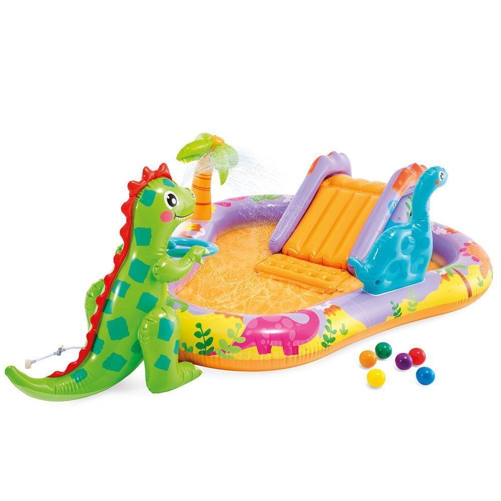Piscina Playground Inflável Dino Park 159 Litros Infantil Intex - 5