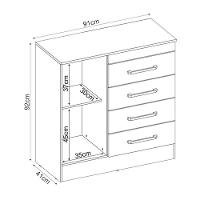 Guarda Roupa Casal Flash 2 Com Multiuso Golden Com Cômoda Montevidéu Café - Demóbile - 10