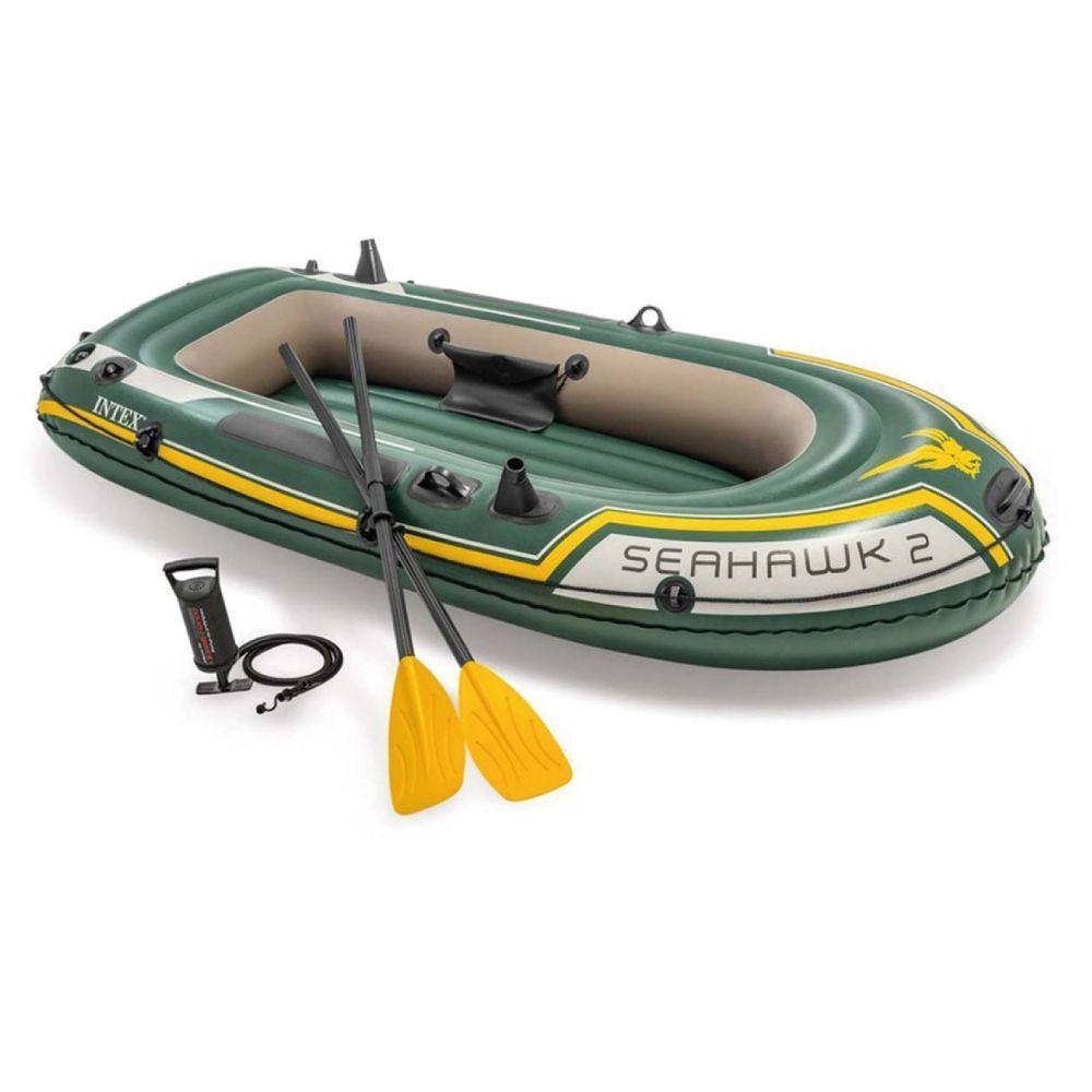 Barco Bote Inflável Intex Seahawk 200 Par De Remos Bomba - 1