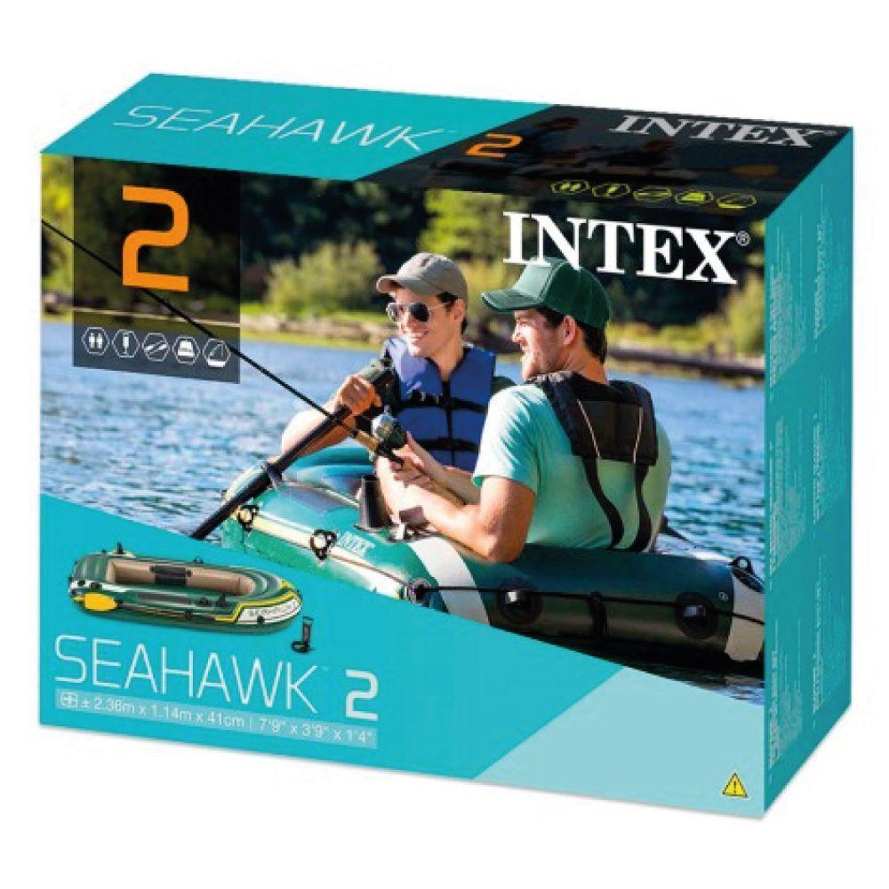 Barco Bote Inflável Intex Seahawk 200 Par De Remos Bomba - 6