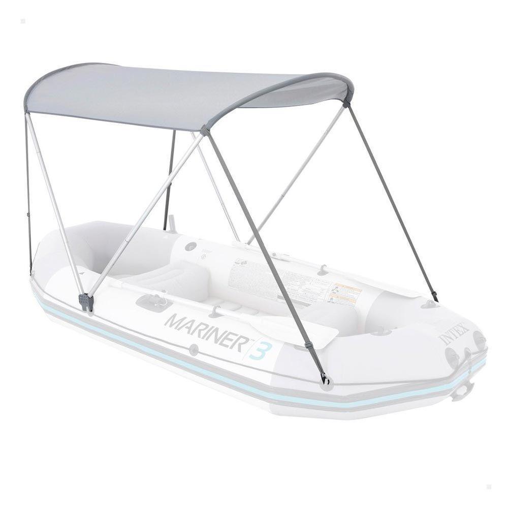 Bote Inflável Intex Excursion 5 Remos Bomba Capota Suporte Motor - 4