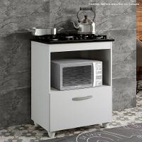 Balcão para Cooktop 4 Bocas Salvia Kaiki Móveis Branco - 10