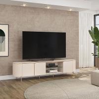 Rack Bancada Para Sala Ariana Off White - Dj Móveis - 5