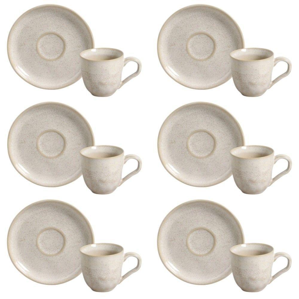 Conjunto De Xícara De Chá Com Pires 06 Peças Bio Latte Porto Brasil - 1