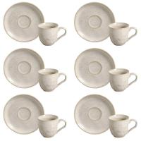 Conjunto De Xícara De Chá Com Pires 06 Peças Bio Latte Porto Brasil - 1