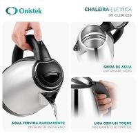 Chaleira Elétrica Onistek Original Inox 1,8l – Fervura Rápida, Segura E Automática - 110V - 5
