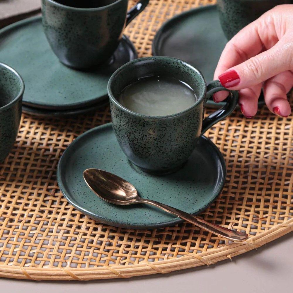 Conjunto De Xícara De Chá Com Pires Descentralizado 06 Peças Bio Arauco Porto Brasil - 5