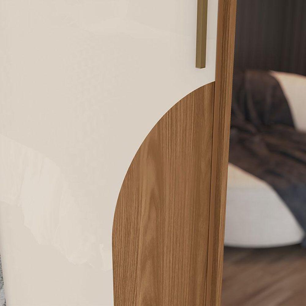 Guarda Roupa Solteiro Talles E Cômoda Ravenna Ambiente Nature Off White - Henn - 5