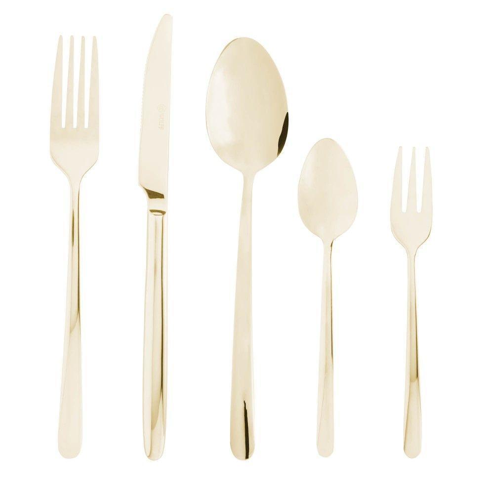 Faqueiro 30 Peças Aço Inox Viena Champanhe Wolff - 1