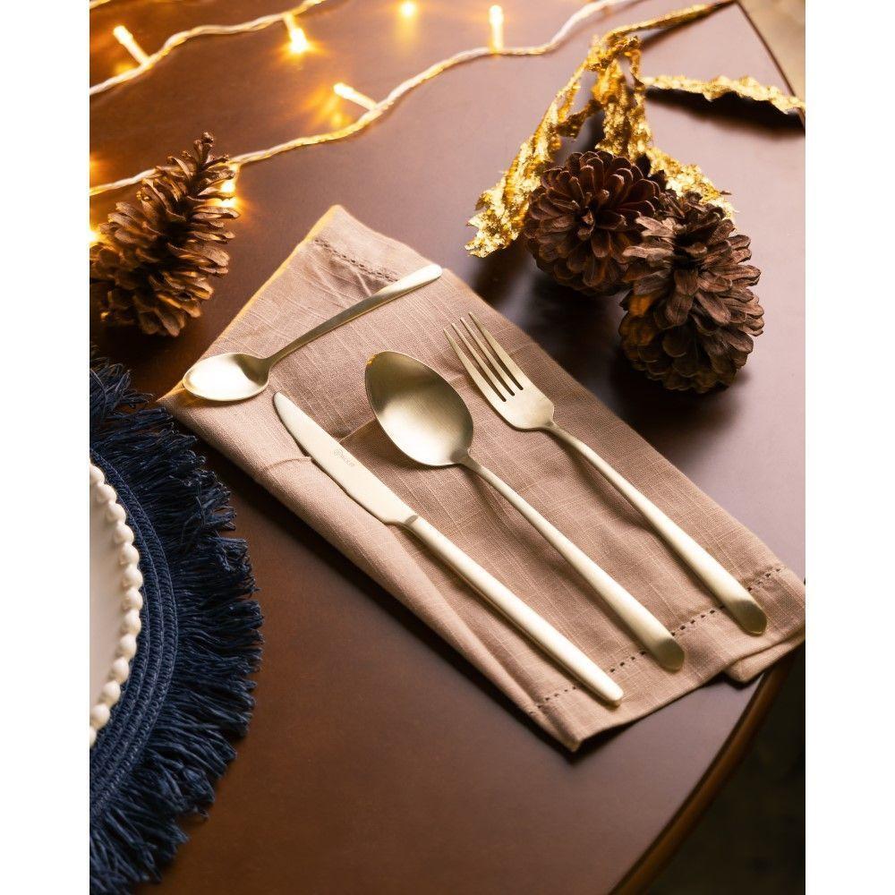 Faqueiro 30 Peças Aço Inox Viena Champanhe Wolff - 8