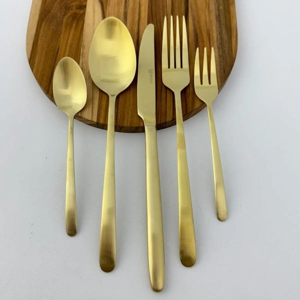 Faqueiro 30 Peças Aço Inox Viena Champanhe Wolff - 9