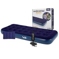Colchão Solteiro Inflável + Bomba De Ar + Travesseiro Vg Plus - 1