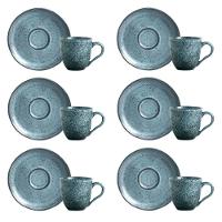 Conjunto De Xícara De Chá Com Pires 06 Peças Bio Night Sky Porto Brasil - 1