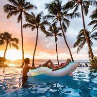 Colchão Inflável Boia Piscina Ibiza Com Porta Copos Intex - 3