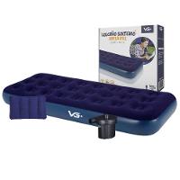 Colchão Solteiro Infável + Travesseiro + Bomba Elétrica 220v Vg Plus - 1