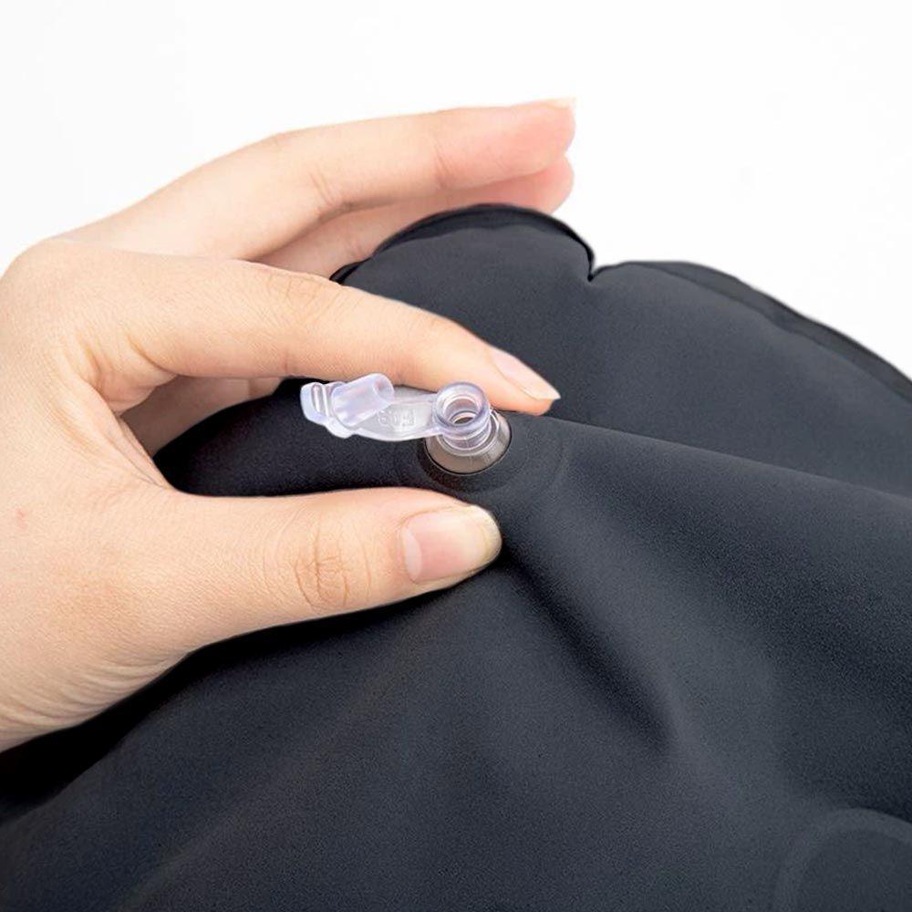 Kit 10 Travesseiros Inflável De Viagem Confortável Vinil Aveludado Avenli - 4