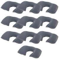 Kit 10 Travesseiros Inflável De Viagem Confortável Vinil Aveludado Avenli - 1