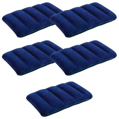 Kit 5 Travesseiros Inflável Intex Camping Viagem Cama Colchão Praia