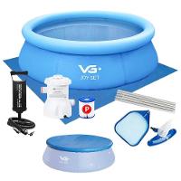 Piscina Inflável Joy Set 4760 L Circular 300 Cm Com Capa Filtro Bomba Forro Kit Limpeza Vg Plus 220v - 1