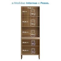 Armário Paneleiro 4 Portas Art 6010 Freijó Vanilla Abs Preto - Kits Paraná - 2