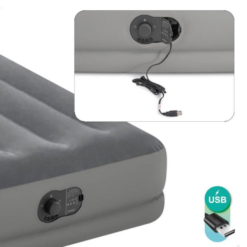 Colchão Inflável Solteiro Dura Beam Prestige Standard Bomba Usb Intex - 5