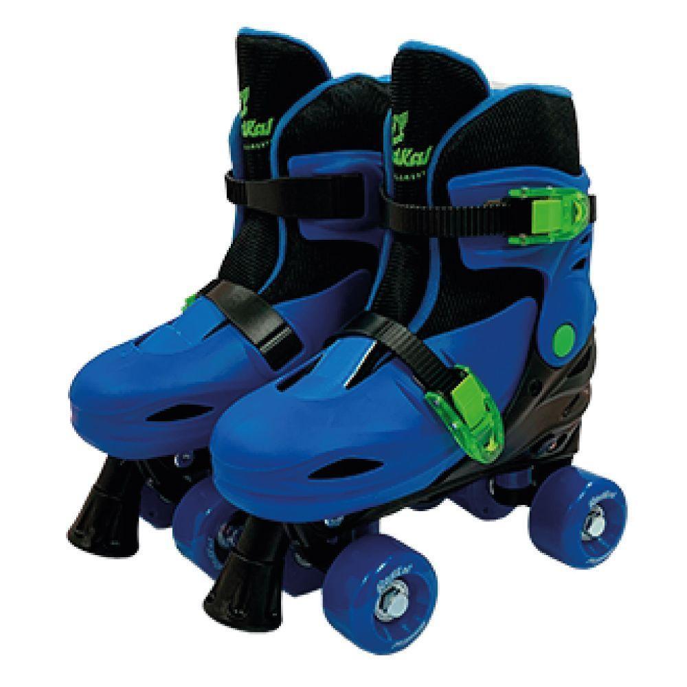 Patins 4 Rodas 2 Em 1 E Acessórios Azul Tamanho 34 Ao 37 Ajustável Fenix - 3