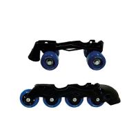 Patins 4 Rodas 2 Em 1 E Acessórios Azul Tamanho 34 Ao 37 Ajustável Fenix