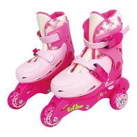 Patins Triline Com Kit Proteção Rosa Tamanho 26 Ao 29 Ajustável Fenix - 2