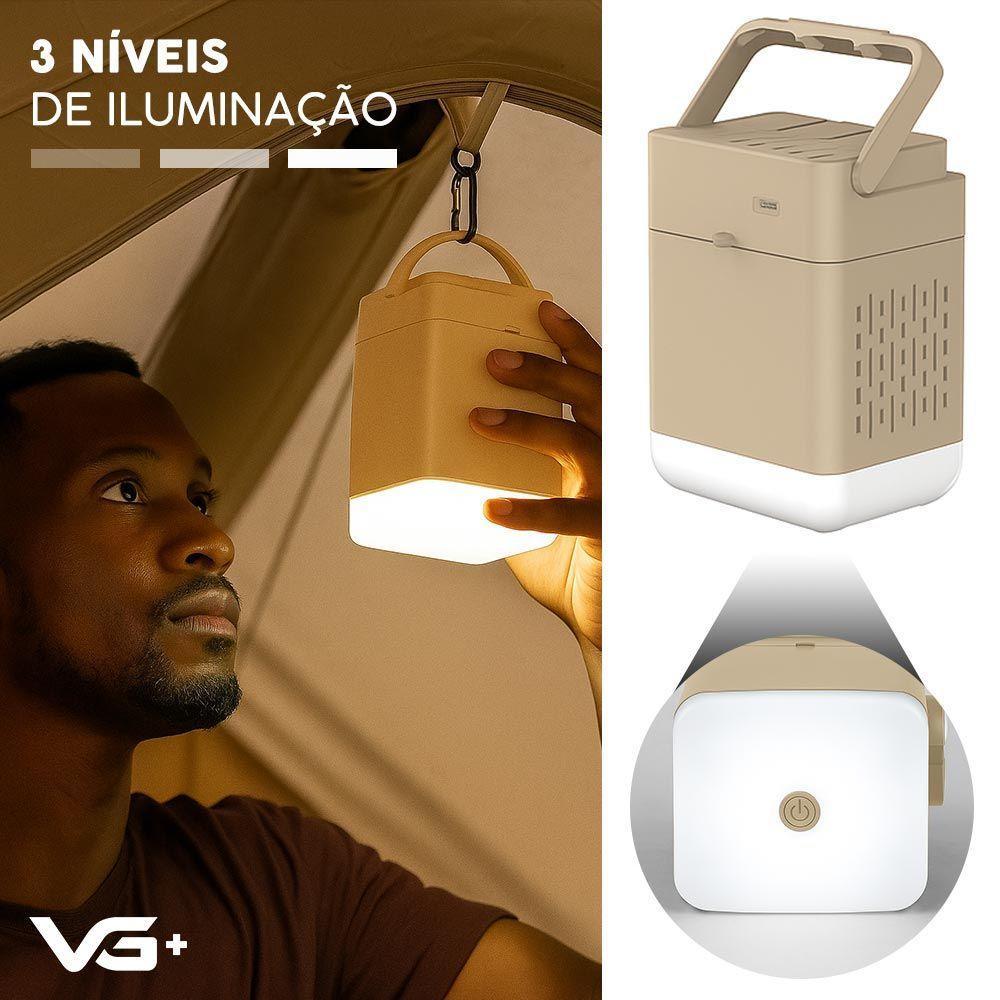 Colchão Inflável Solteiro Raised Com Inflador Lítio Usb Vg Plus Bege - 4