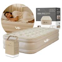 Colchão Inflável Solteiro Raised Com Inflador Lítio Usb Vg Plus Bege - 1