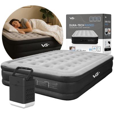 Colchão Inflável Casal Queen Raised Com Bomba Lítio Usb Vg Plus Preto