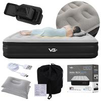 Colchão Inflável Casal Queen Raised Com Bomba Lítio Usb Vg Plus Preto - 5