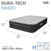 Colchão Inflável Casal Queen Raised Com Bomba Lítio Usb Vg Plus Preto - 6