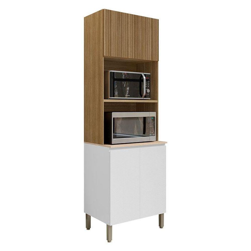 Armário Paneleiro Art 6007 Duplo Forno Freijó ártico Riscatto - Kits Paraná - 1