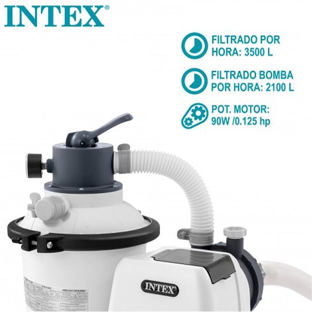 Bomba Filtro Sistema Areia Krystal Clear 3.500 Litros/hora 110v Intex - 3
