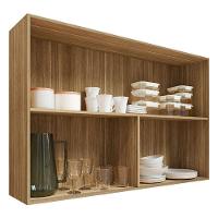 Armário Aéreo Art 6003 2 Portas De Vidro 120 Cm Freijó Abs Preto - Kits Paraná - 2