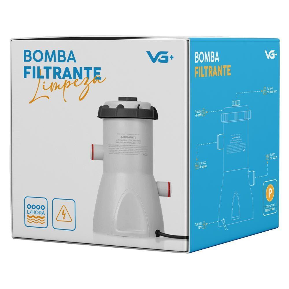 Bomba Filtrante 2.006 L/h Para Piscina Inflável E Estrutural Filtro Vg Plus 110v - 4