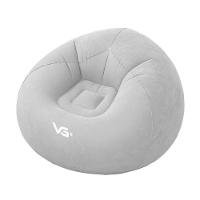 Kit 4 Poltrona Inflável Puff Lazy Fashion Aveludado Assento Pufe Vg Plus Cinza - 3