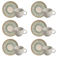 Conjunto De Xícara De Chá Com Pires 06 Peças Coup New Mediterrâneo Porto Brasil - 1