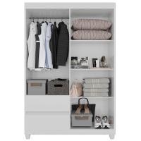 Guarda-roupa De Solteiro Madri 4 Portas 2 Gavetas Com Espelho - 8