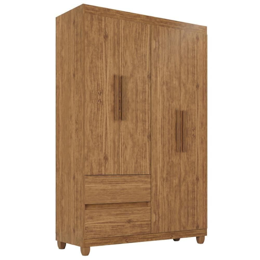 Guarda-roupa De Solteiro Madri 4 Portas 2 Gavetas - 1