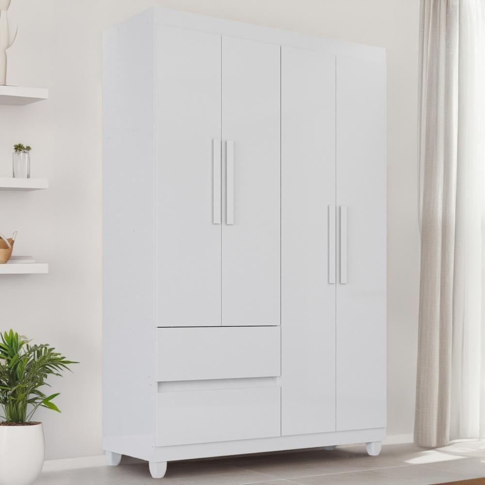 Guarda-roupa De Solteiro Madri 4 Portas 2 Gavetas - 2