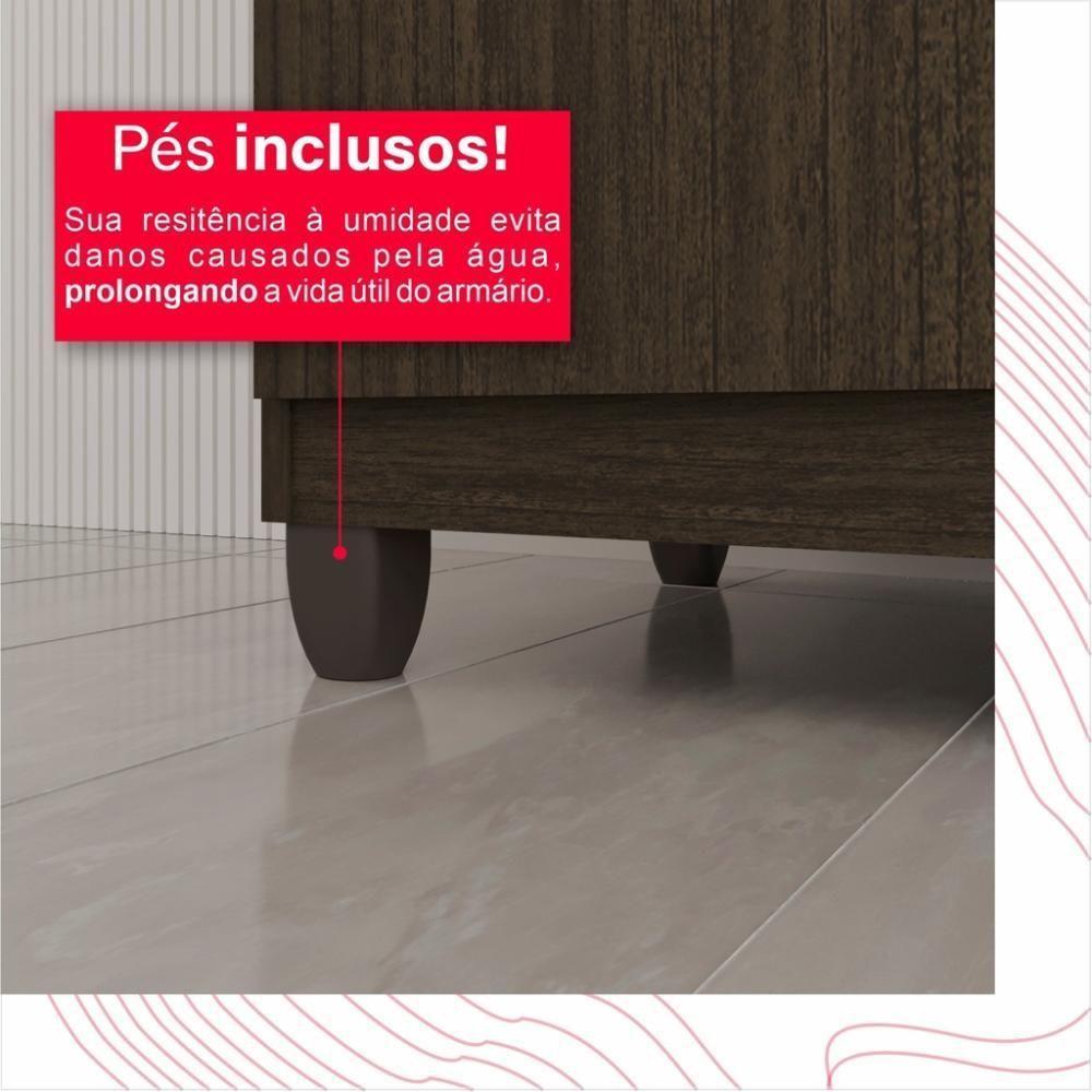 Guarda-roupa De Solteiro 100% Mdf 6 Portas 2 Gavetas Benfica Frison - 5