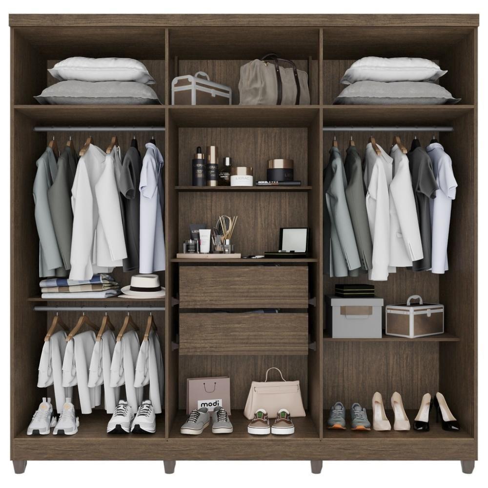 Guarda-roupa De Solteiro 100% Mdf 6 Portas 2 Gavetas Benfica Frison - 8