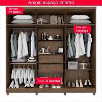 Guarda-roupa De Solteiro 100% Mdf 6 Portas 2 Gavetas Benfica Frison - 10